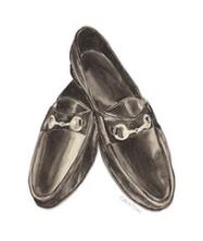 Lucite Holder with Notes - Gucci Loafers
