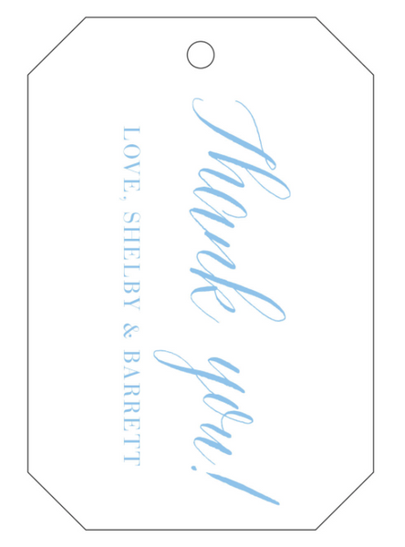 Letterpress Tag - T107 Thank you