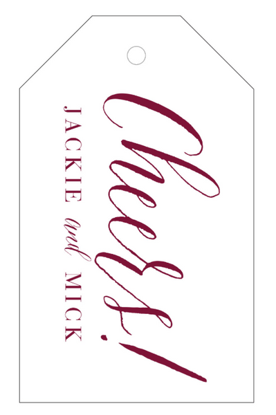 Letterpress Tag - T10 Cheers!