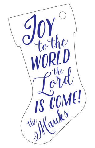 Letterpress Tag Holiday- T293 Joy to the World