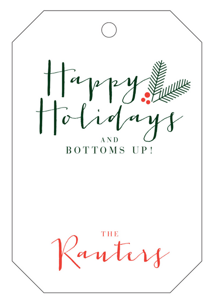 Letterpress Tag Holiday- T45