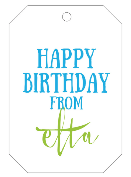 Letterpress Tag - T5 Happy Birthday