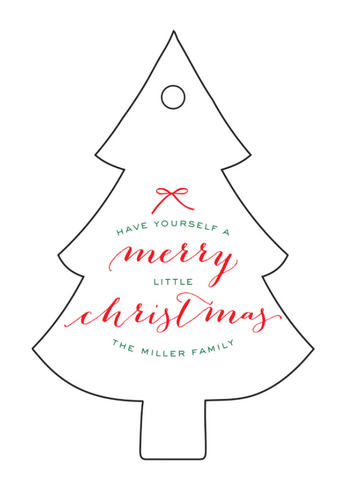 Letterpress Tag Holiday- T87