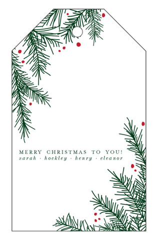 Letterpress Tag Holiday- T99