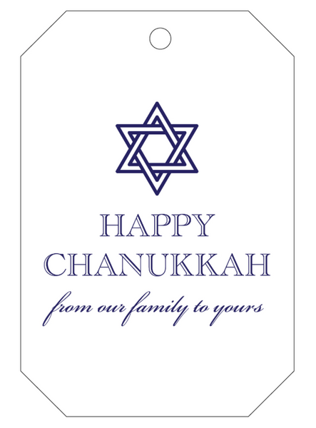 Letterpress Tag Holiday- T138 Happy Channukah