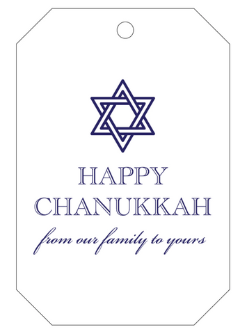 Letterpress Tag Holiday- T138 Happy Channukah