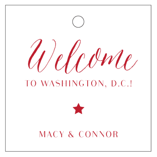 Letterpress Tag - T141 Welcome