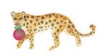 Lucite Holder with Notes - Holiday Leopard