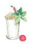 Lucite Holder with Notes - Holiday Mint Julep Cup