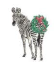 Lucite Holder with Notes - Holiday Zebra