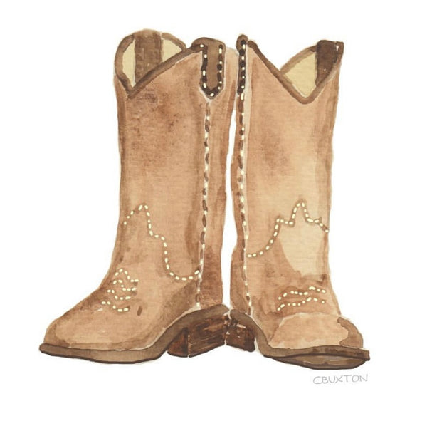 Lucite Holder with Notes - Cowboy Boots
