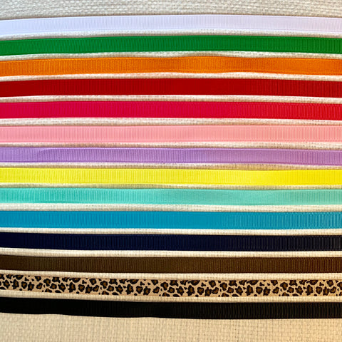 Gold Heart on Grosgrain Ribbon - Many Color Options