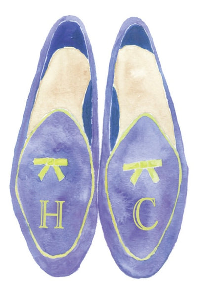 Lucite Holder with Notes - Blue and Lime Belgian Loafers