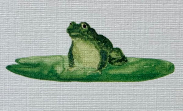 Lucite Holder with Notes - Frog on Lilypad