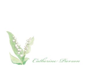 Lucite Holder with Notes - Lily of the Valley