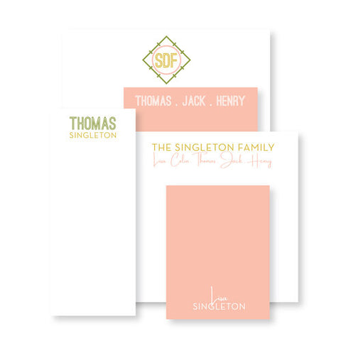 Luxe Set of Notepads - Peach