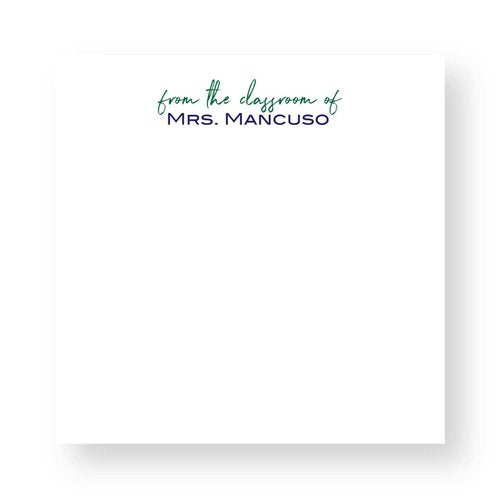 Notepad NP-39 From the Classroom of...