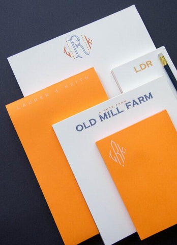 Luxe Set of Notepads - Orange