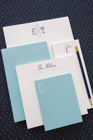 Luxe Set of Notepads - Cornflower