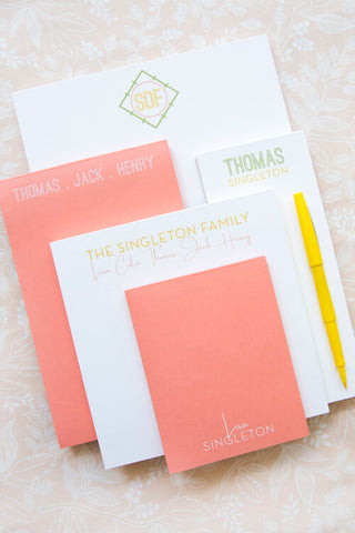 Luxe Set of Notepads - Peach