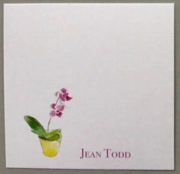 Lucite Holder with Notes - Orchid