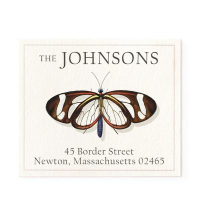 Return Address Label - Glassy Butterfly