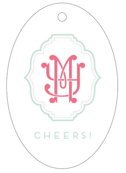 Letterpress Tag - T6 Two Letter Monogram