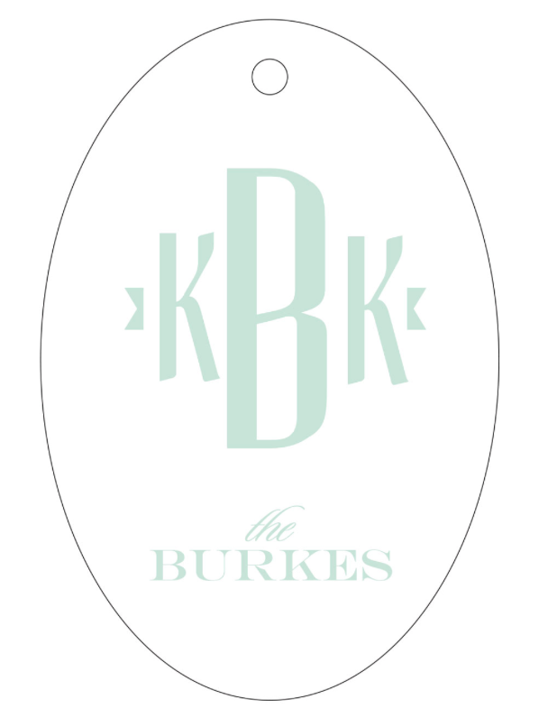 Letterpress Tag - T1 Monogram
