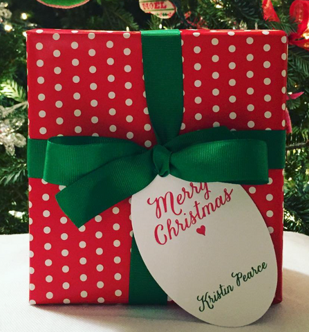 Letterpress Tag Holiday- T87 Merry Christmas