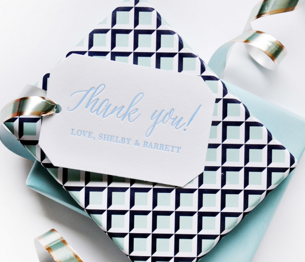 Letterpress Tag - T107 Thank you