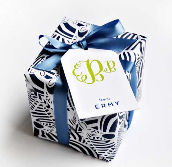 Letterpress Tag - T11 Script Monogram