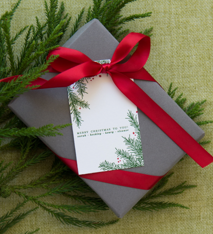 Letterpress Tag Holiday- T99