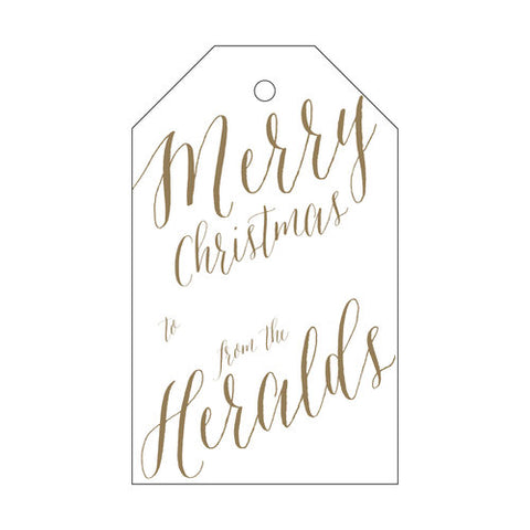 Letterpress Tag Holiday- T115 Merry Christmas