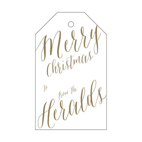 Letterpress Tag Holiday- T115 Merry Christmas