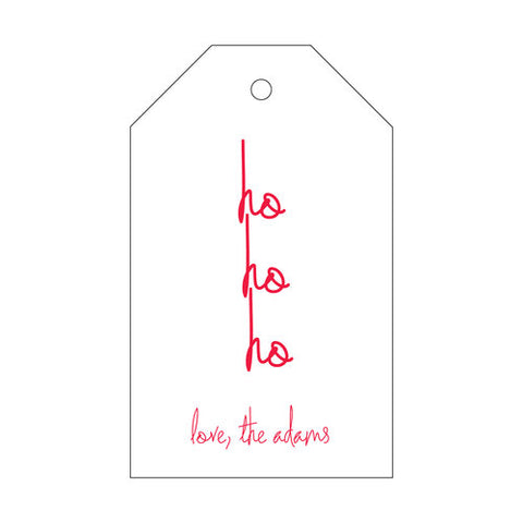 Letterpress Tag Holiday- T116 ho ho ho