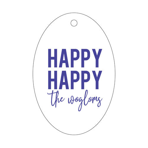 Letterpress Tag - T265 Happy Happy