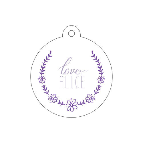 Letterpress Tag - T311 Floral Border