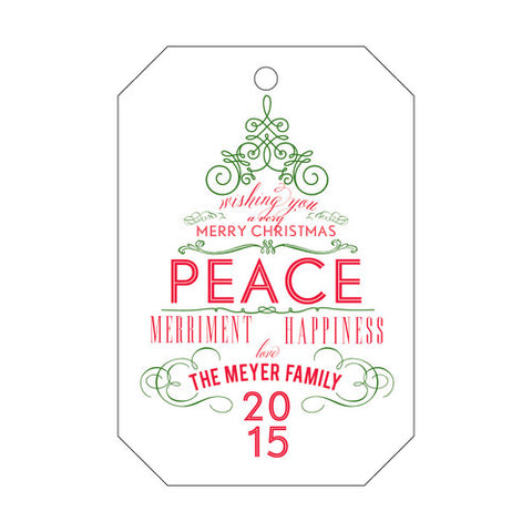 Letterpress Tag Holiday- T69