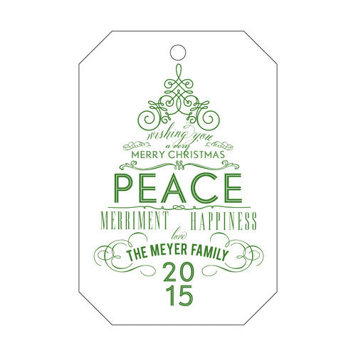 Letterpress Tag Holiday- T69