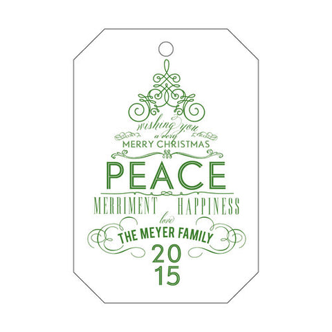 Letterpress Tag Holiday- T69