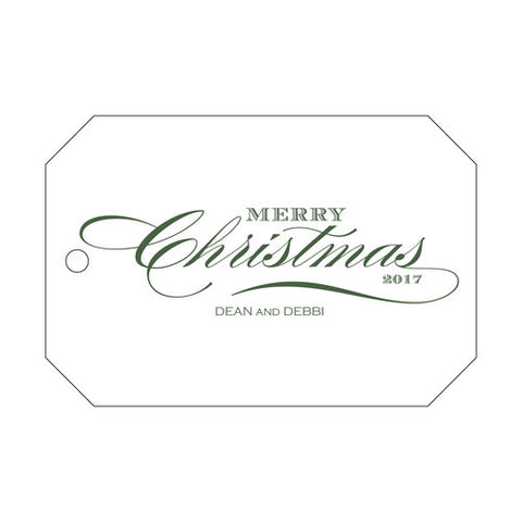 Letterpress Tag Holiday- T70 Merry Christmas