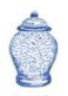 Lucite Holder with Notes - Ginger Jar Tall