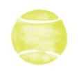 Lucite Holder with Notes - Tennis Ball