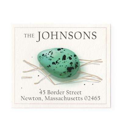 Return Address Label - Blue Egg