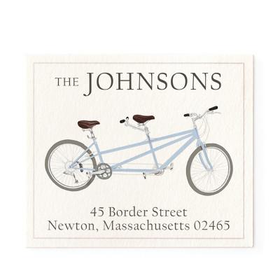 Return Address Label - Blue Tandem