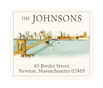 Return Address Label - Brooklyn Bridge