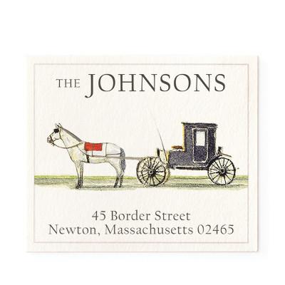 Return Address Label - Horse and Carriage