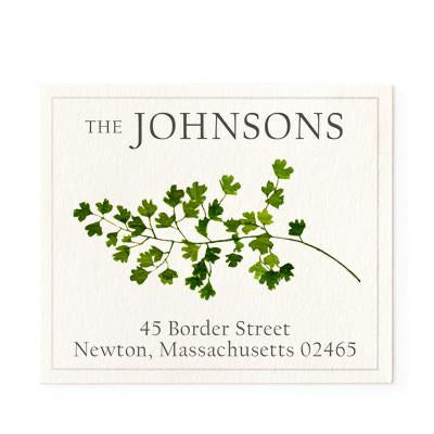 Return Address Label - Maidenhair Fern