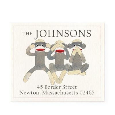 Return Address Label - Monkey Business