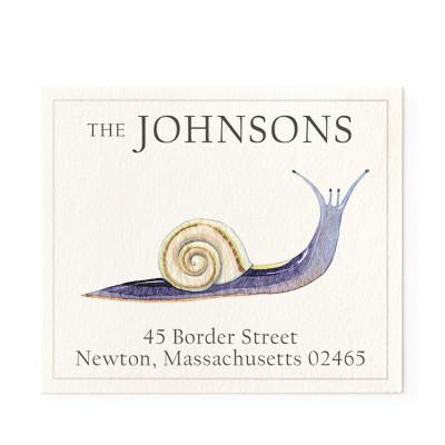 Return Address Label - Purple Snail